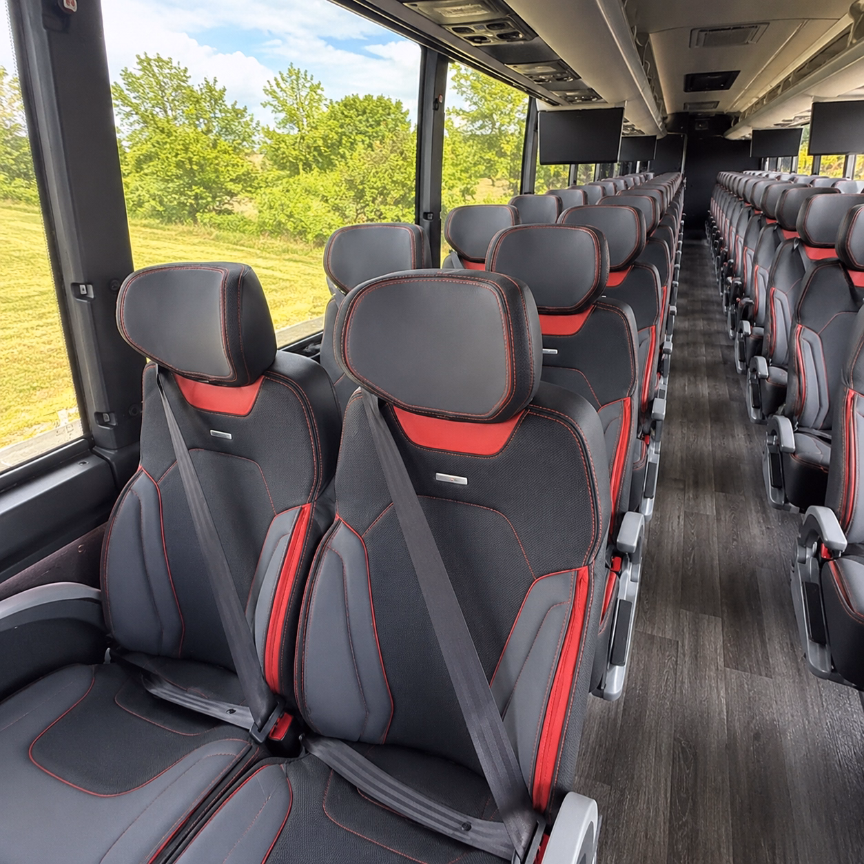 fairfield charter bus services interior
