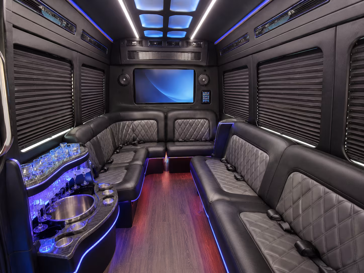 fairfield party bus interior